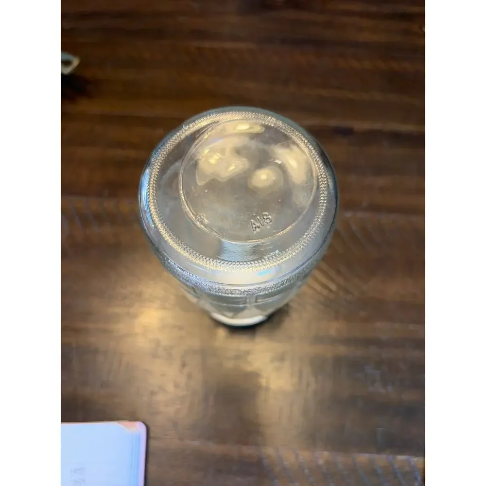Ball Juice Jar With Zinc & White Glass Lid 7.25” Vintage READ